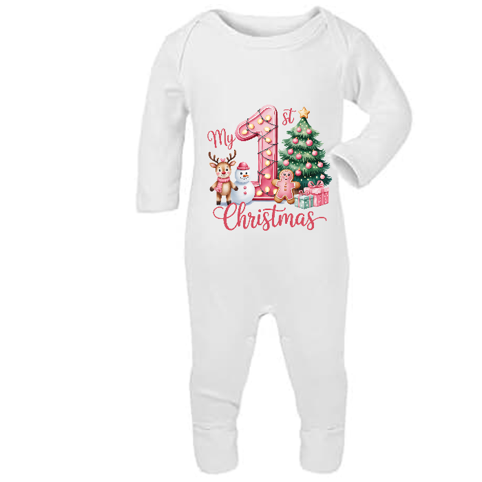 baby girl's first Christmas pajamas