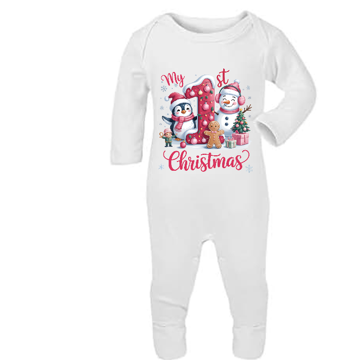 baby girl first Christmas pajamas